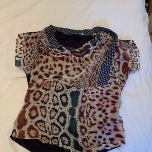 Animal print tee shirt